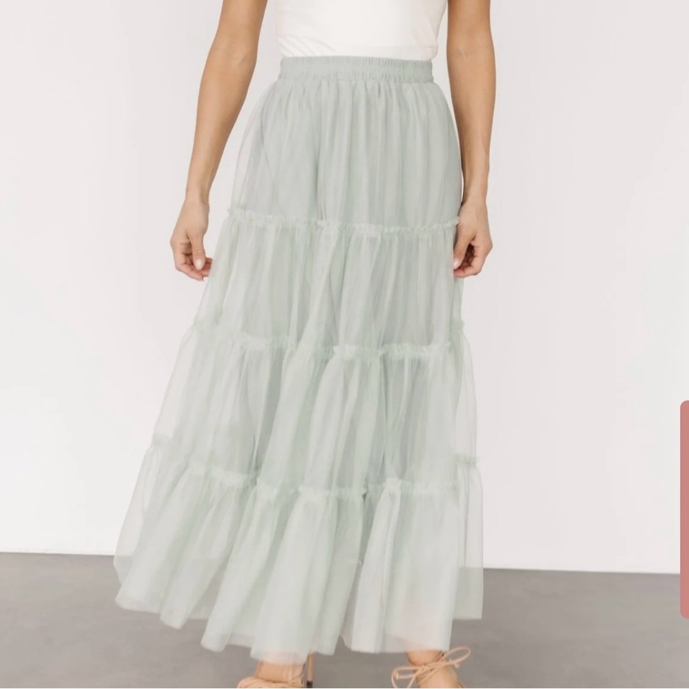 Baltic Born Tiered Tulle Maxi Skirt